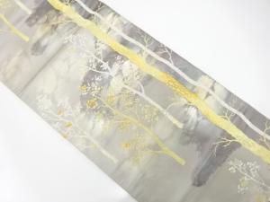 木立ち模様織り出し　袋帯